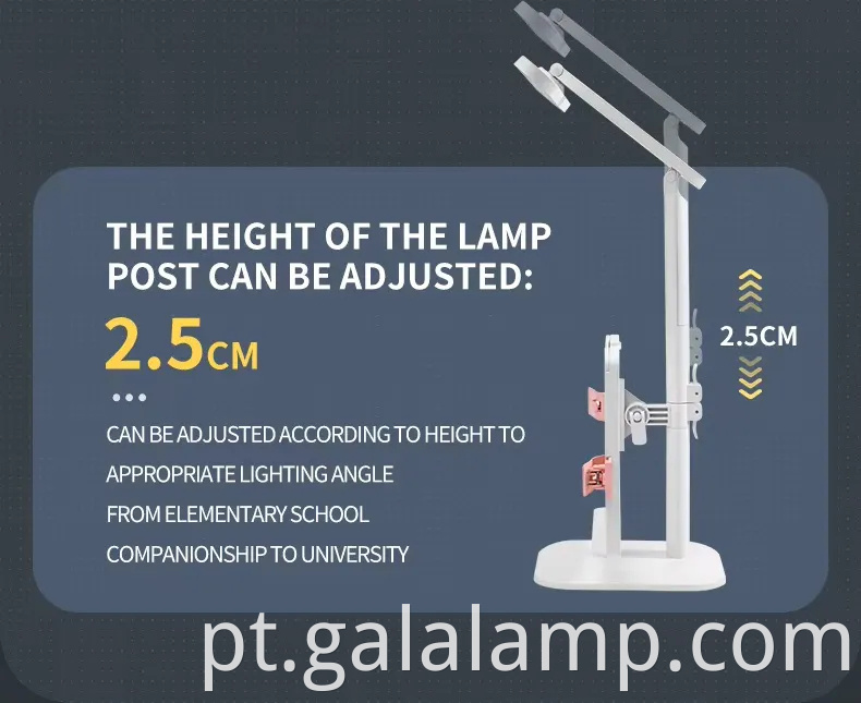 Lâmpada de mesa LED recarregável que cuida dos olhos Eye-caring Rechargeable LED Desk Lamp